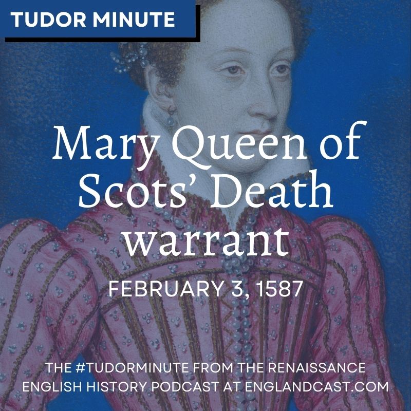 February31587MaryQueenofScotsdeathwarrant Renaissance English